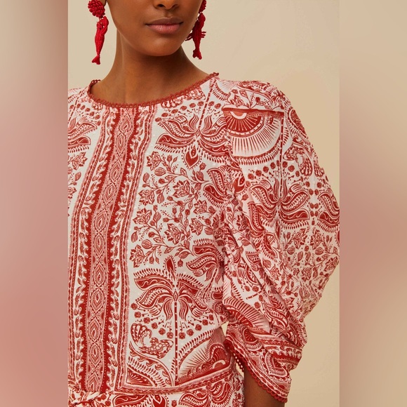 Farm Rio: Red River Ride Blouse - Picture 2 of 8